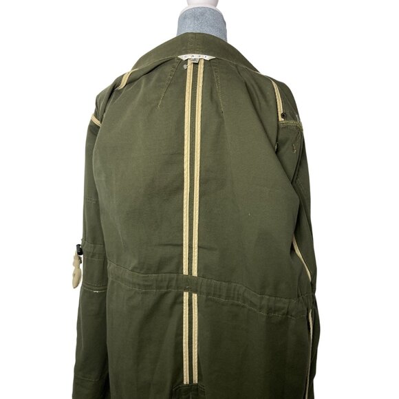 CAbi Women's Sz Small Olive Green Military Anorak Jacket Pockets Lightweight Fal - Picture 15 of 15